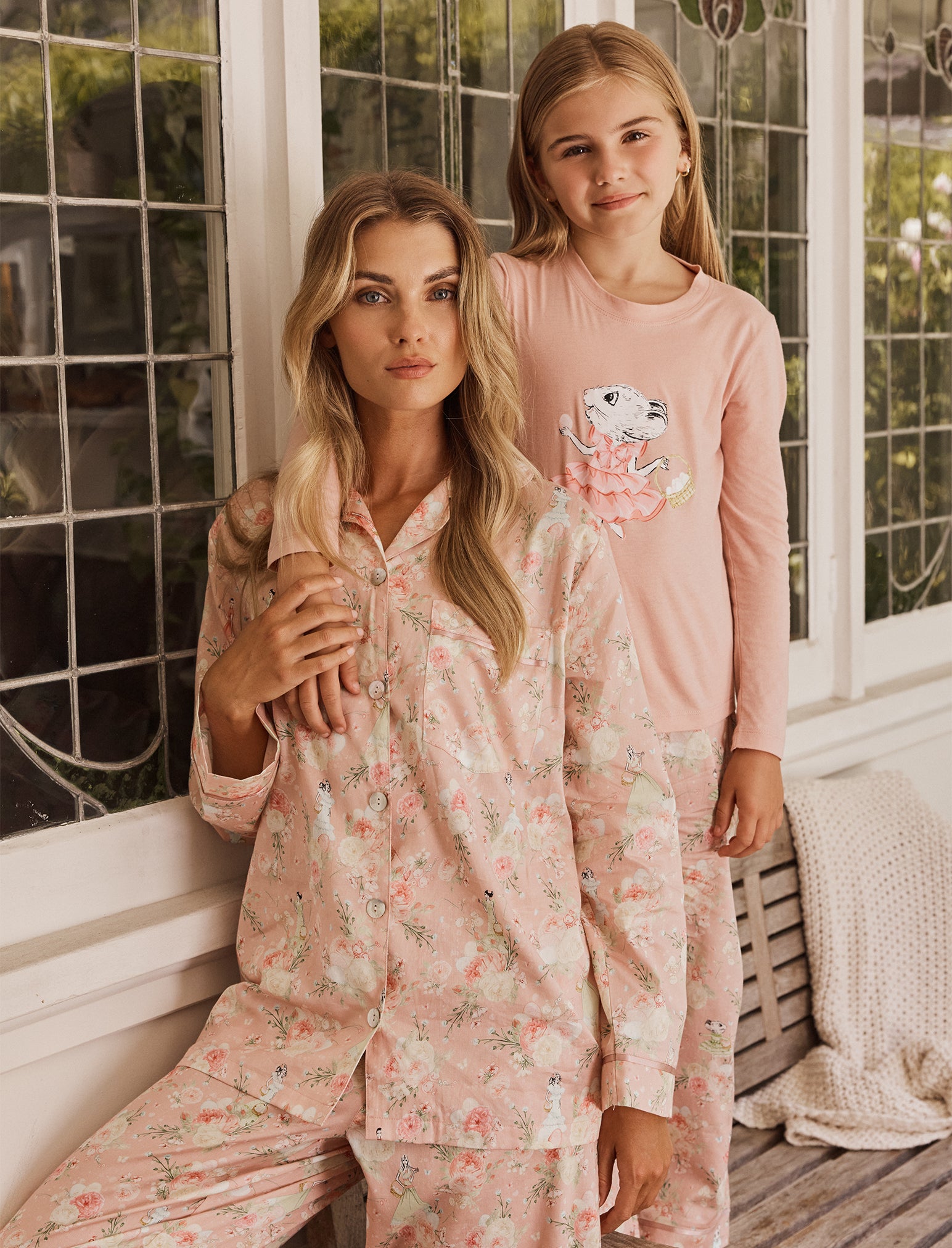 Blush Baskets Full Lentgh PJ Set