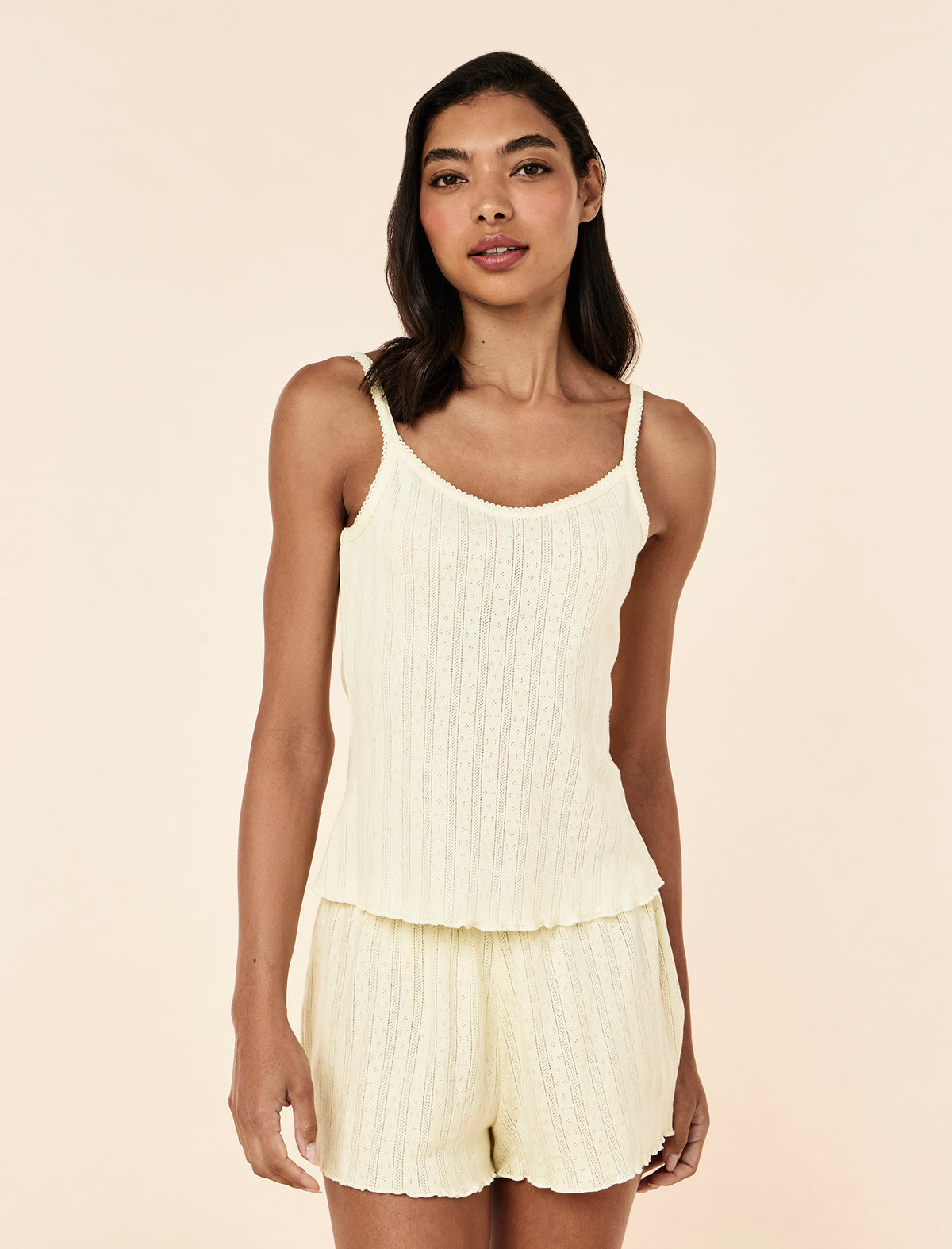 Cece wearing the Imogen Pointelle Cami