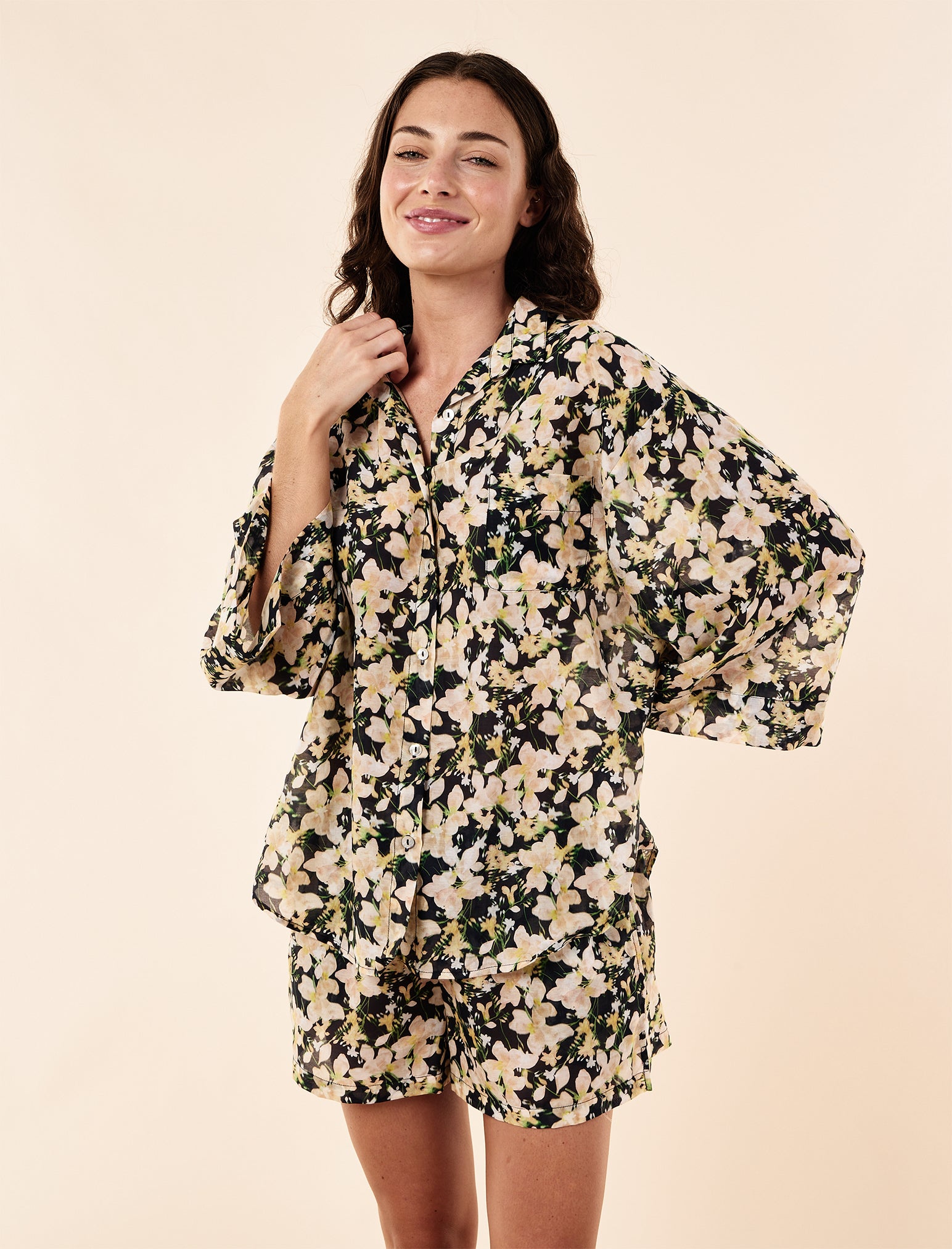 Serena Flowy Boxer PJ Set