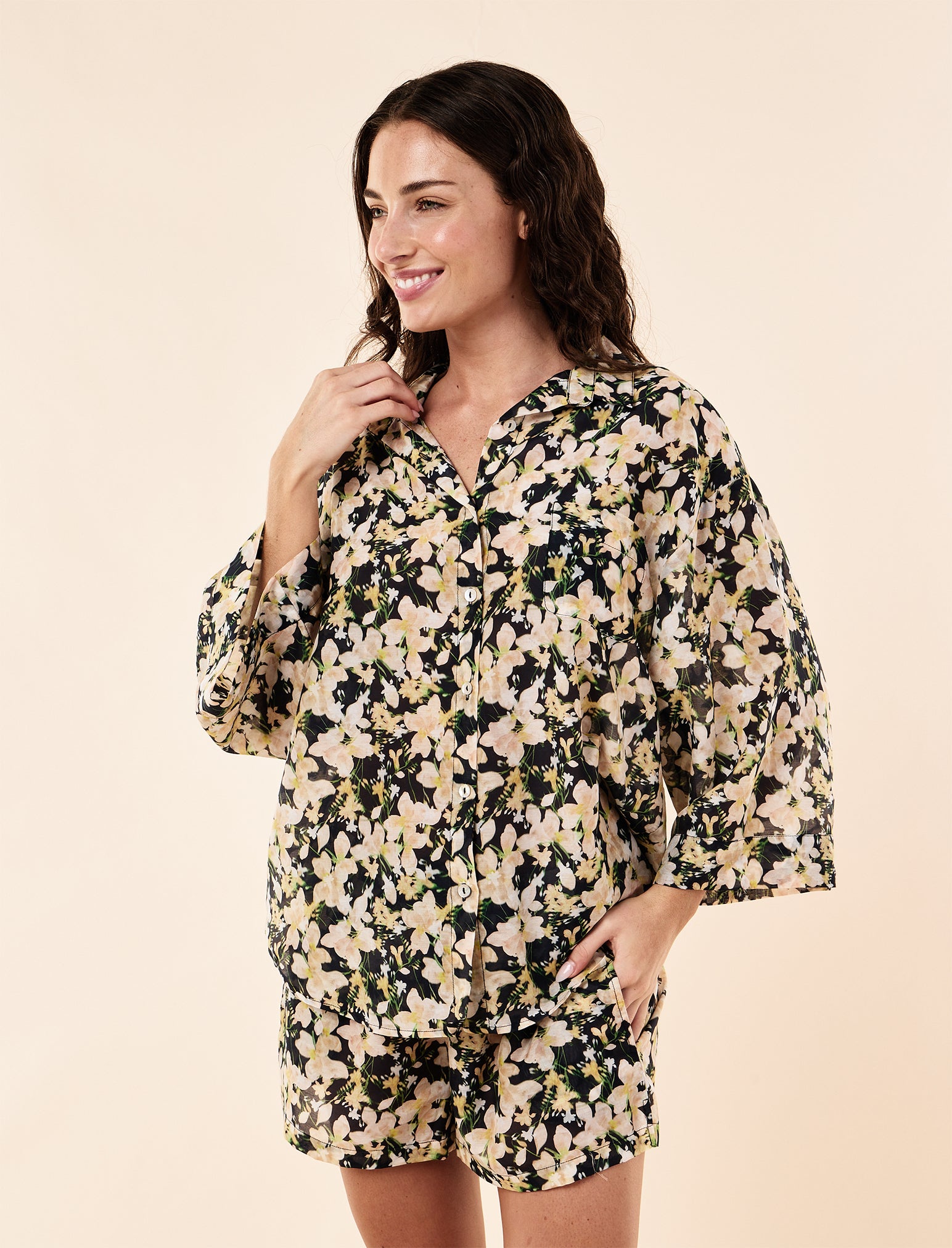 Serena Flowy Boxer PJ Set