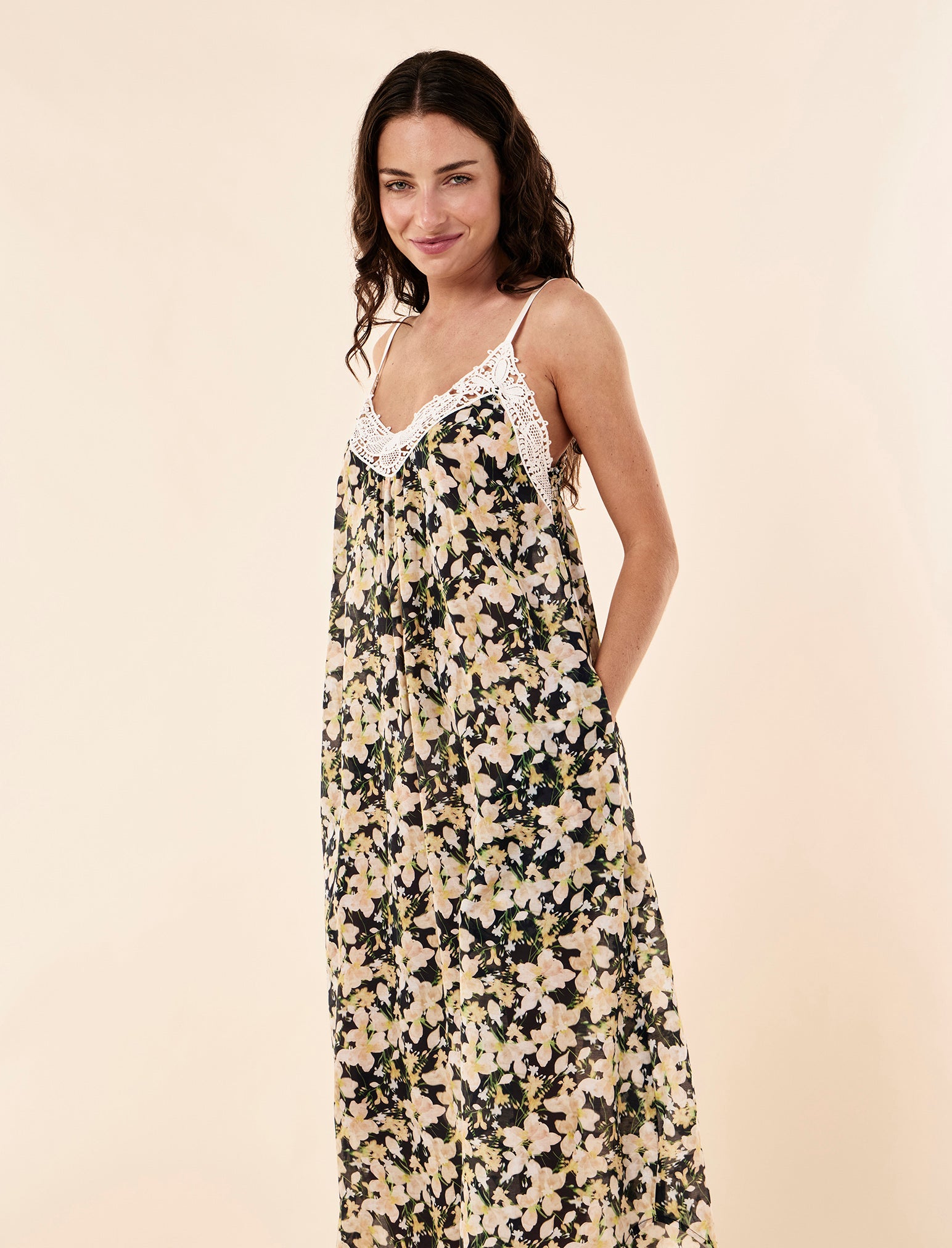 Serena Lace Front Maxi Nightie