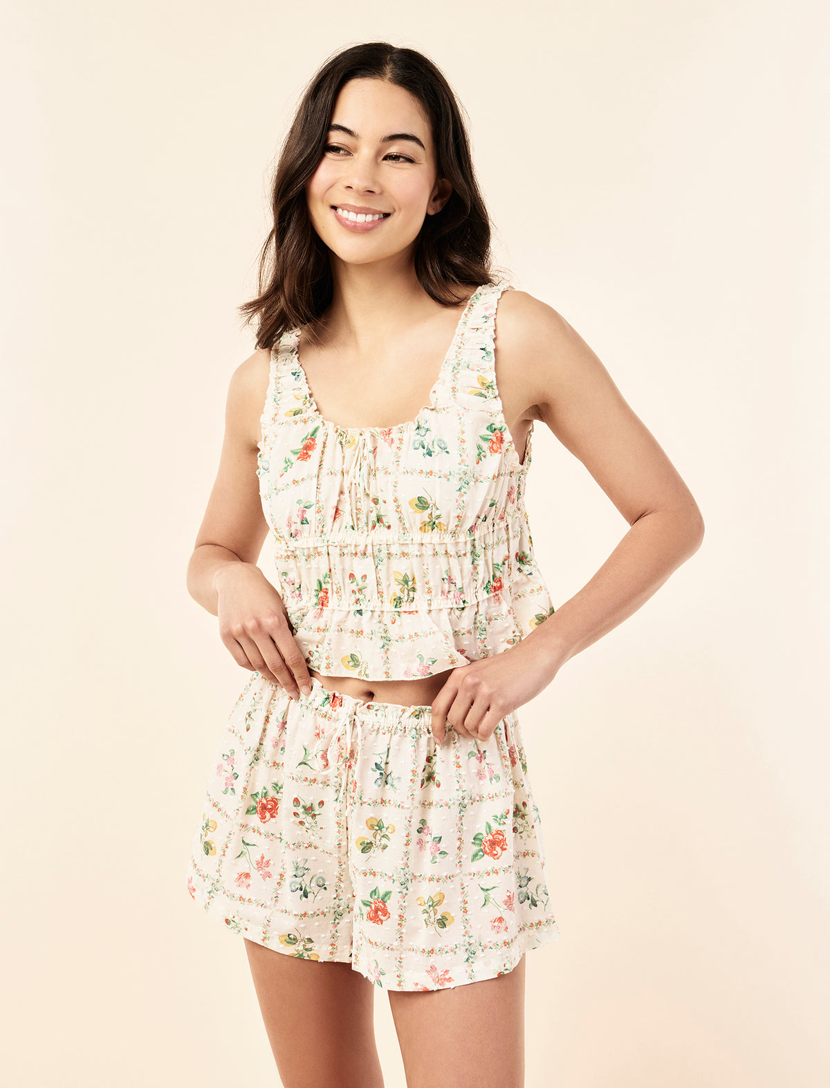 Sakura wearing the Evie Frill Cami
