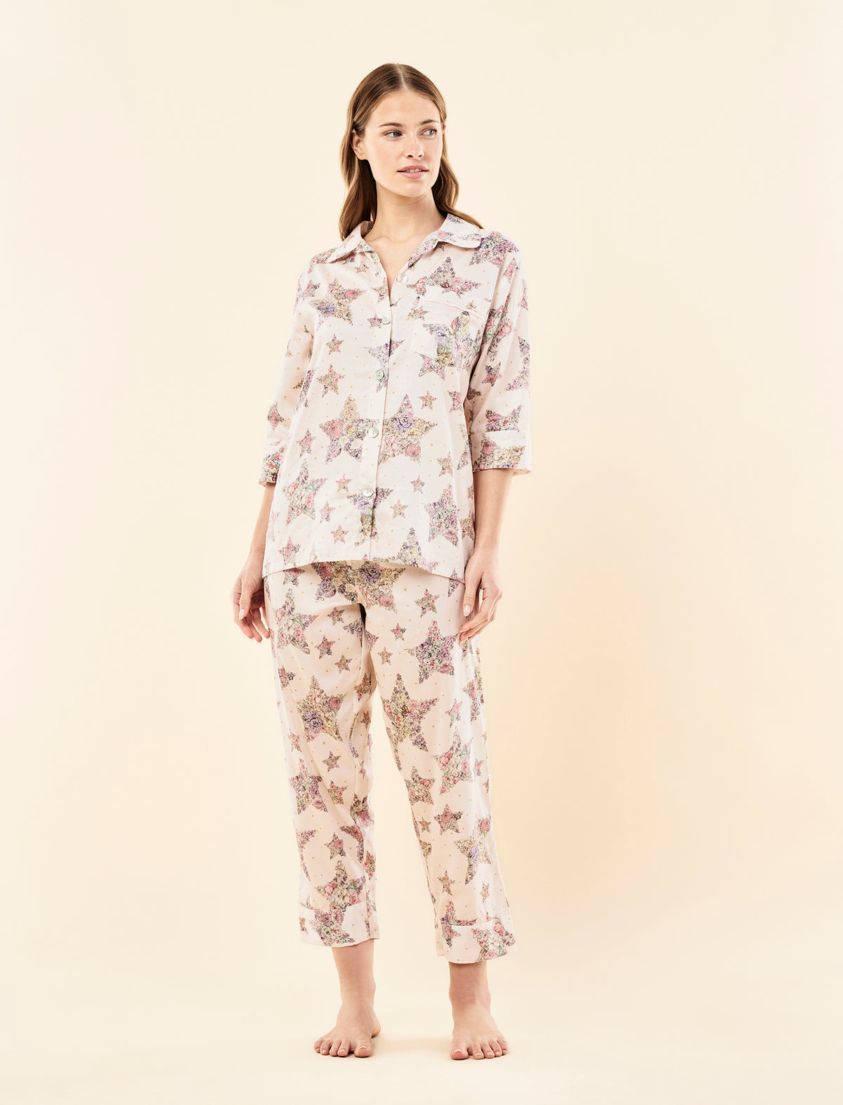 Floral Star Crop PJ Set