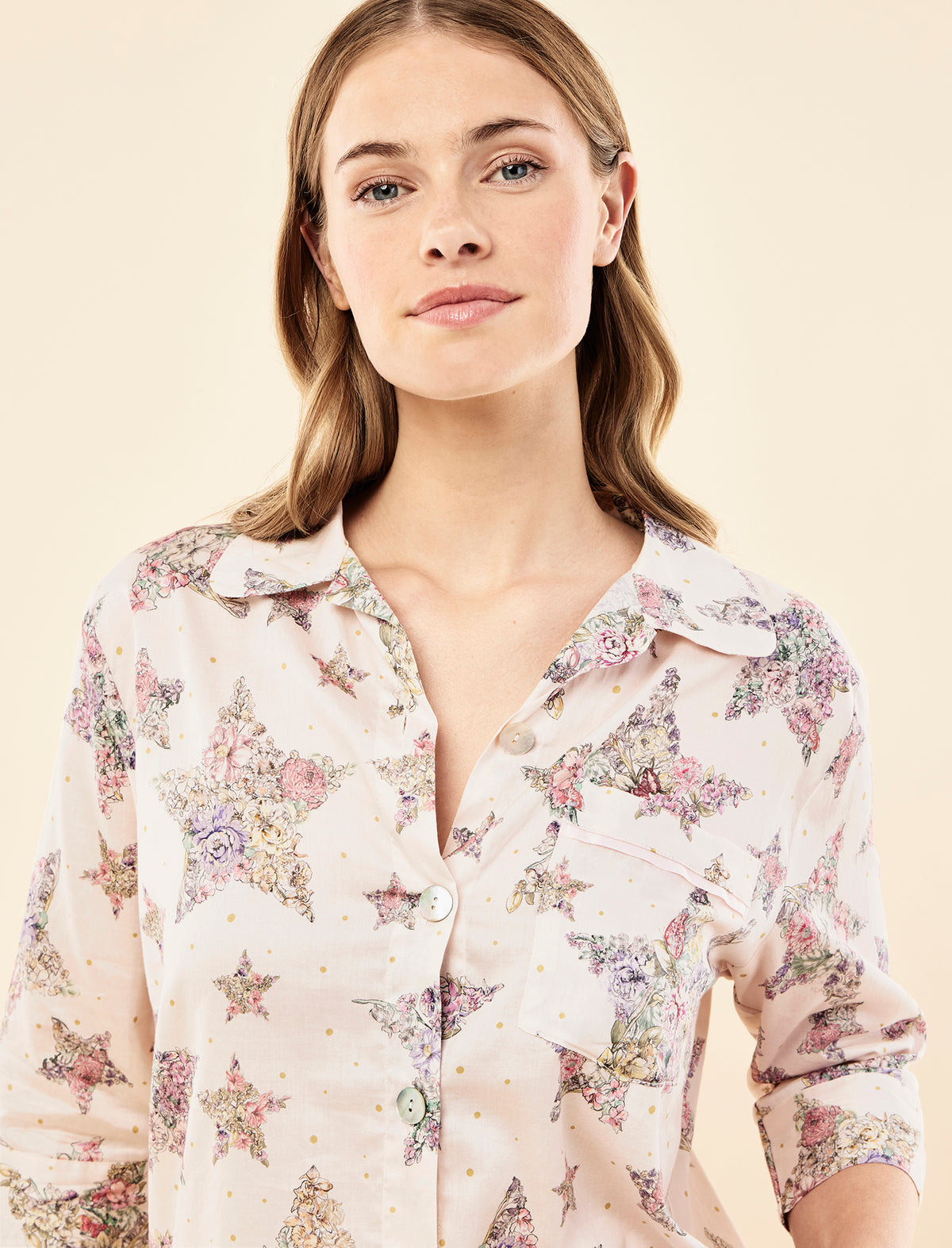 Floral Star Crop PJ Set