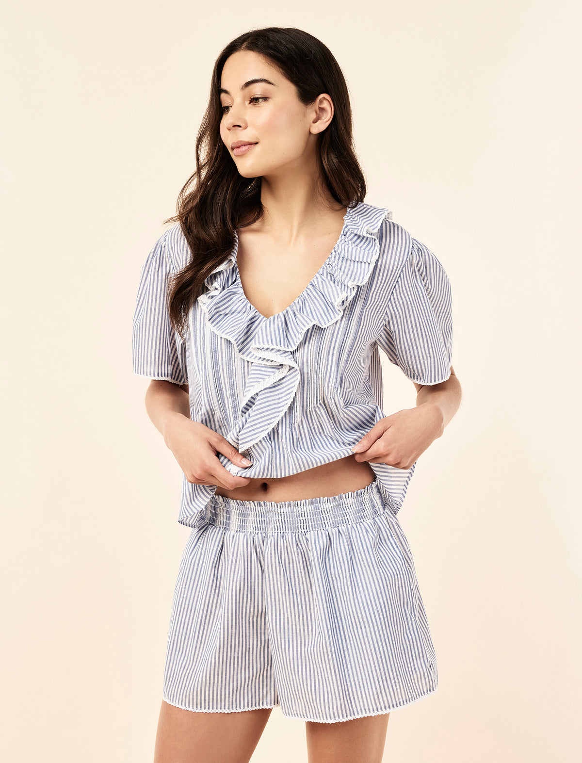Elani Cotton Short Sleeve Top