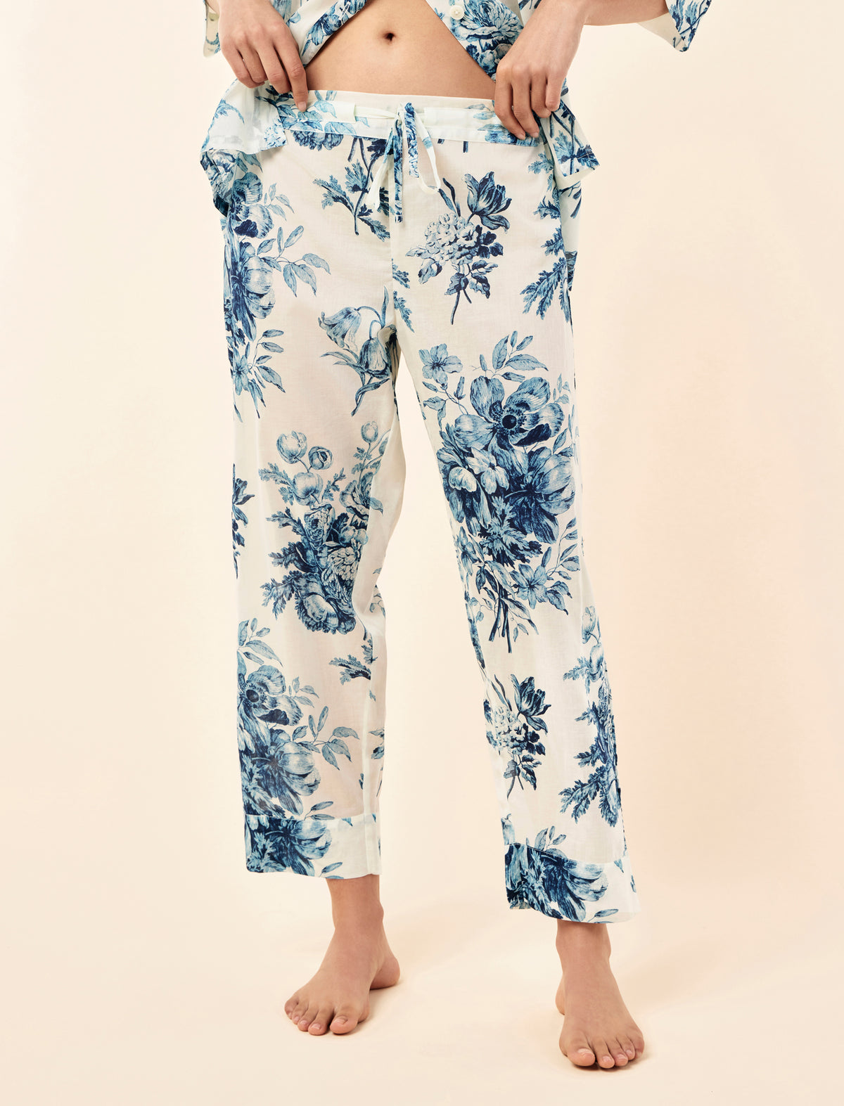 Karen Walker Romantic Floral Crop PJ Set