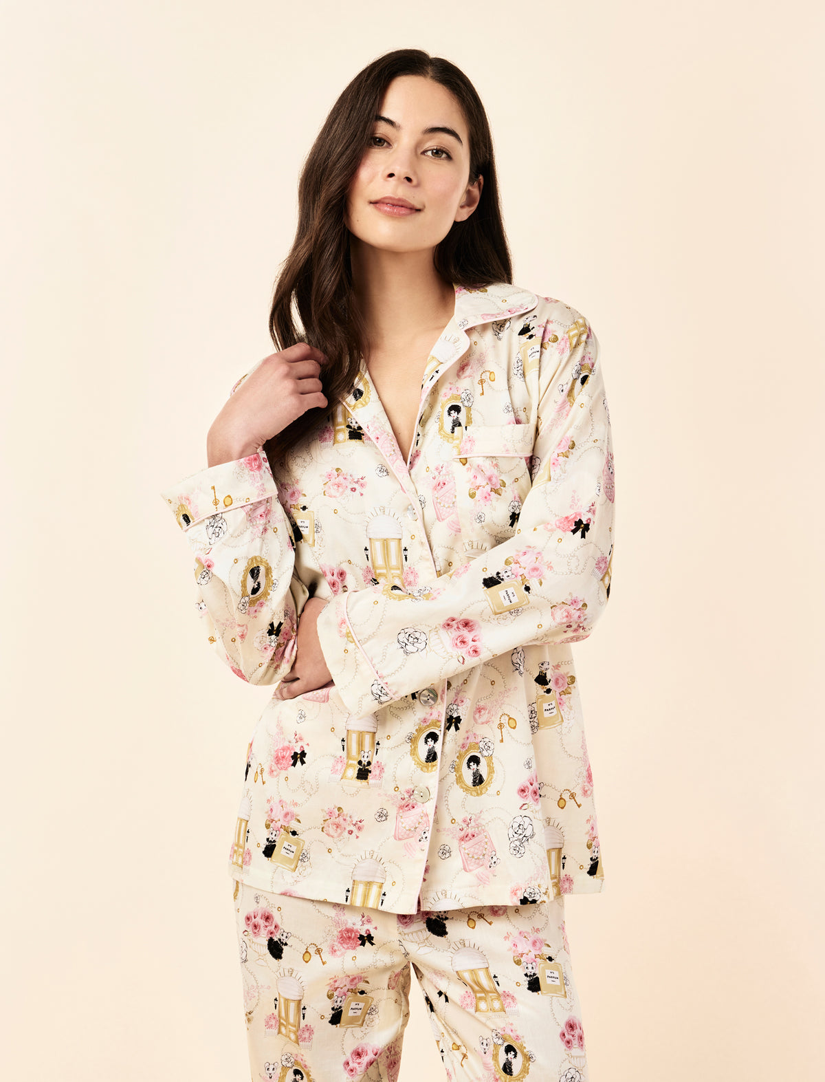 Sakura wearing the Claris The Mouse Full Length PJ Set