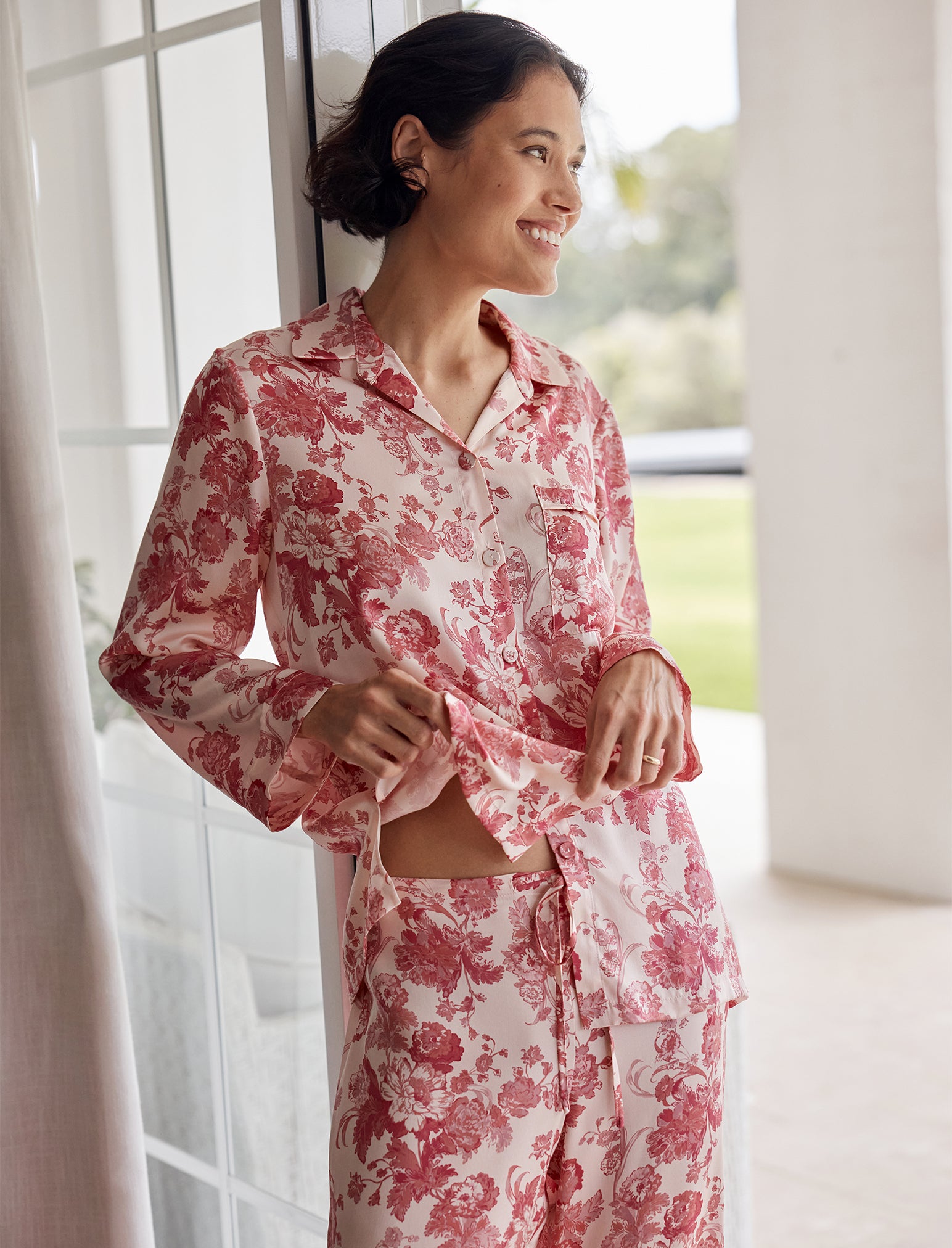 Madelyn Silk Full Length PJ Set
