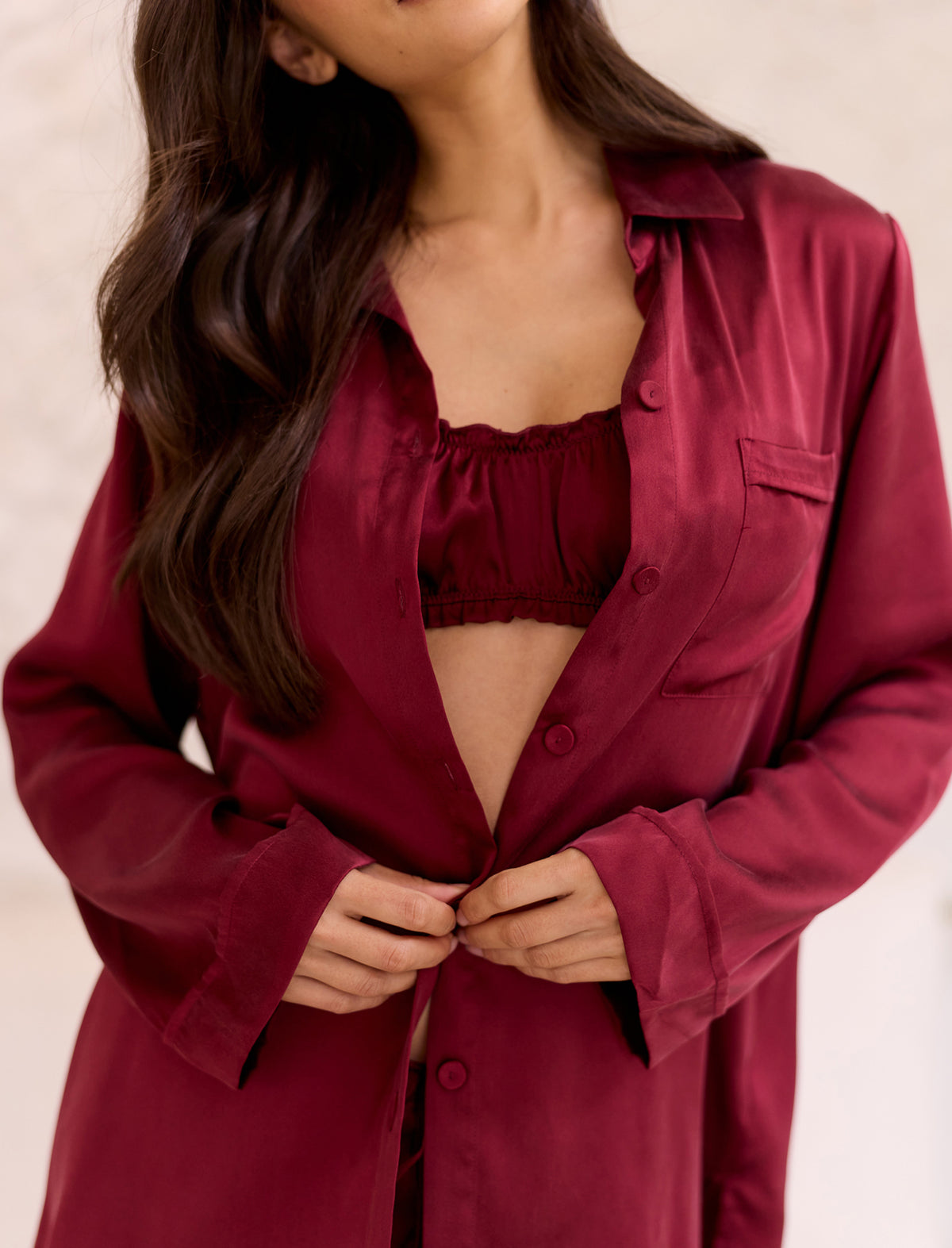 Audrey Washable Silk Full Length PJ Set
