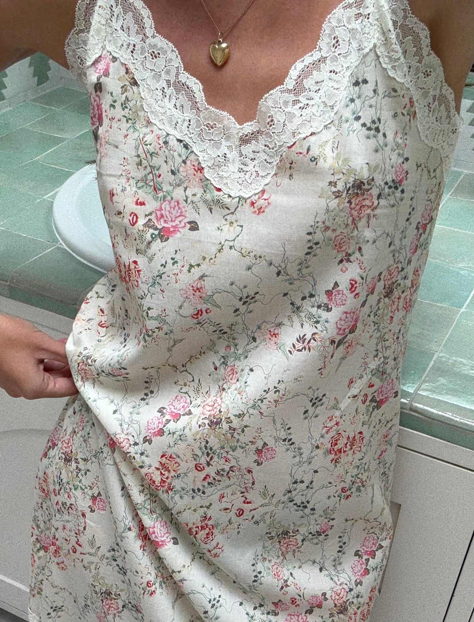 Yolly Satin Lace Slip Nightie