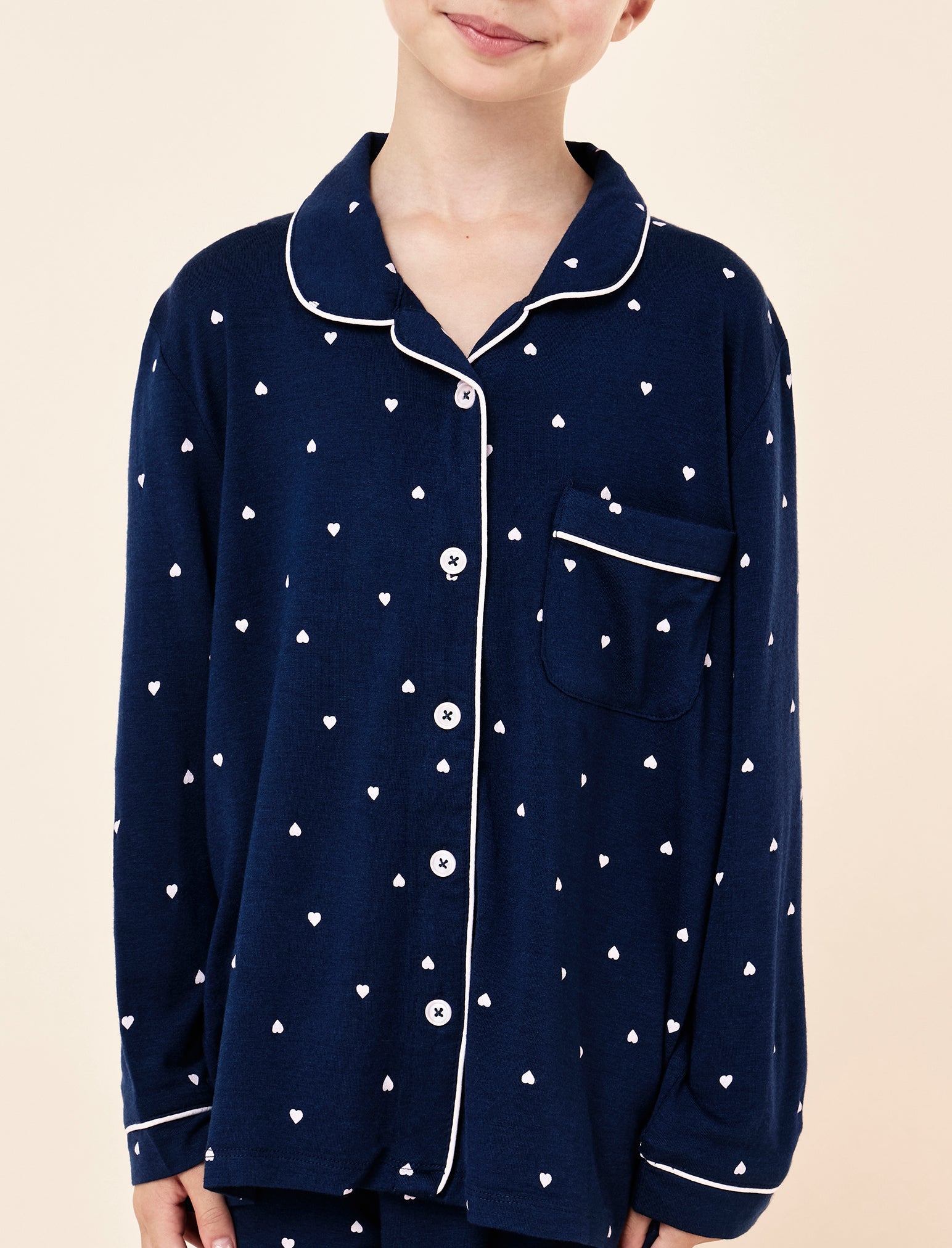 Kids Kate Hearts Full Length PJ Set