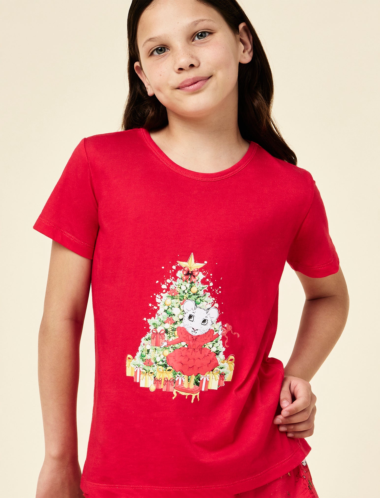 Claris The Mouse Kids Knit Placement PJ Set