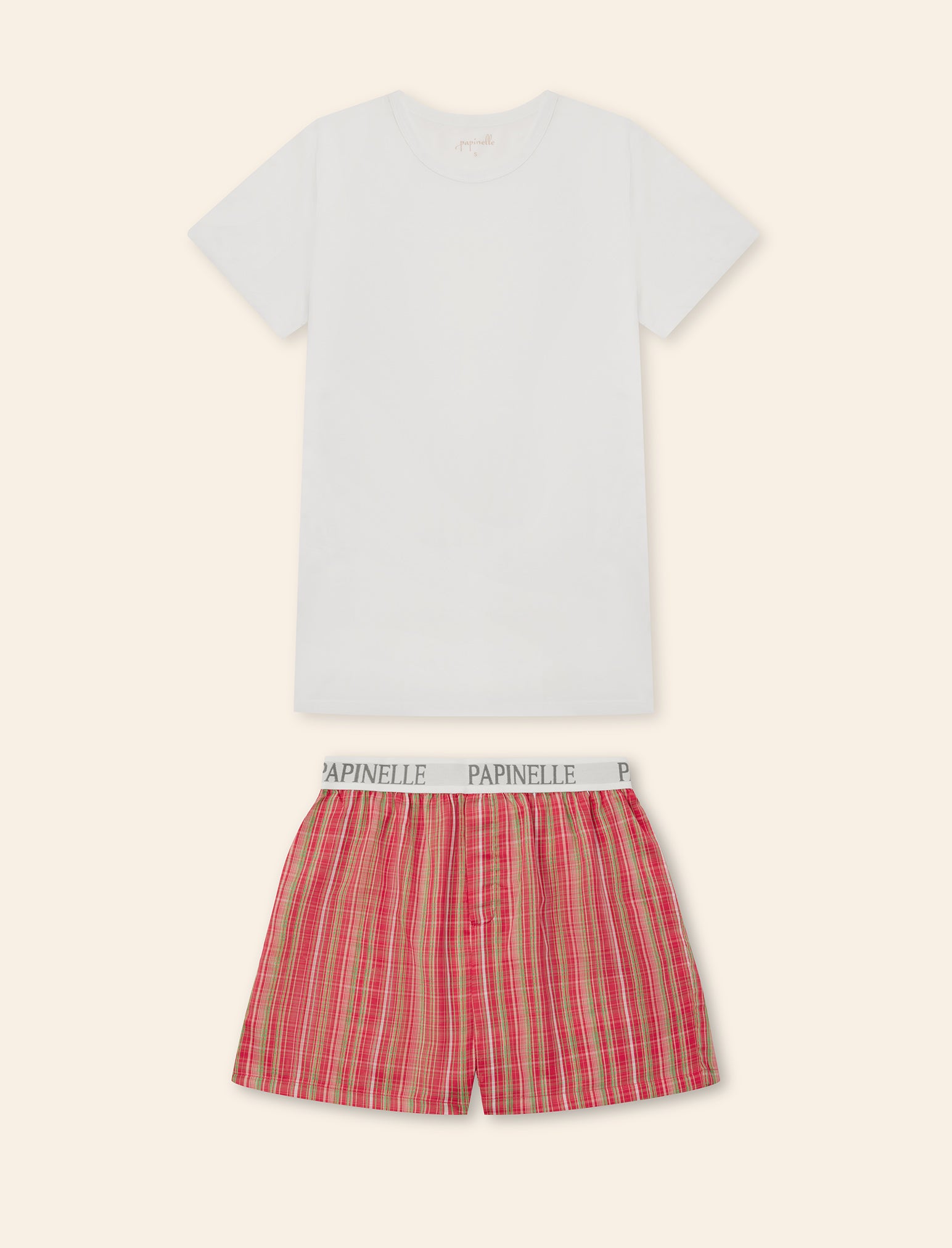 Holiday Plaid Unisex PJ Boxer Set