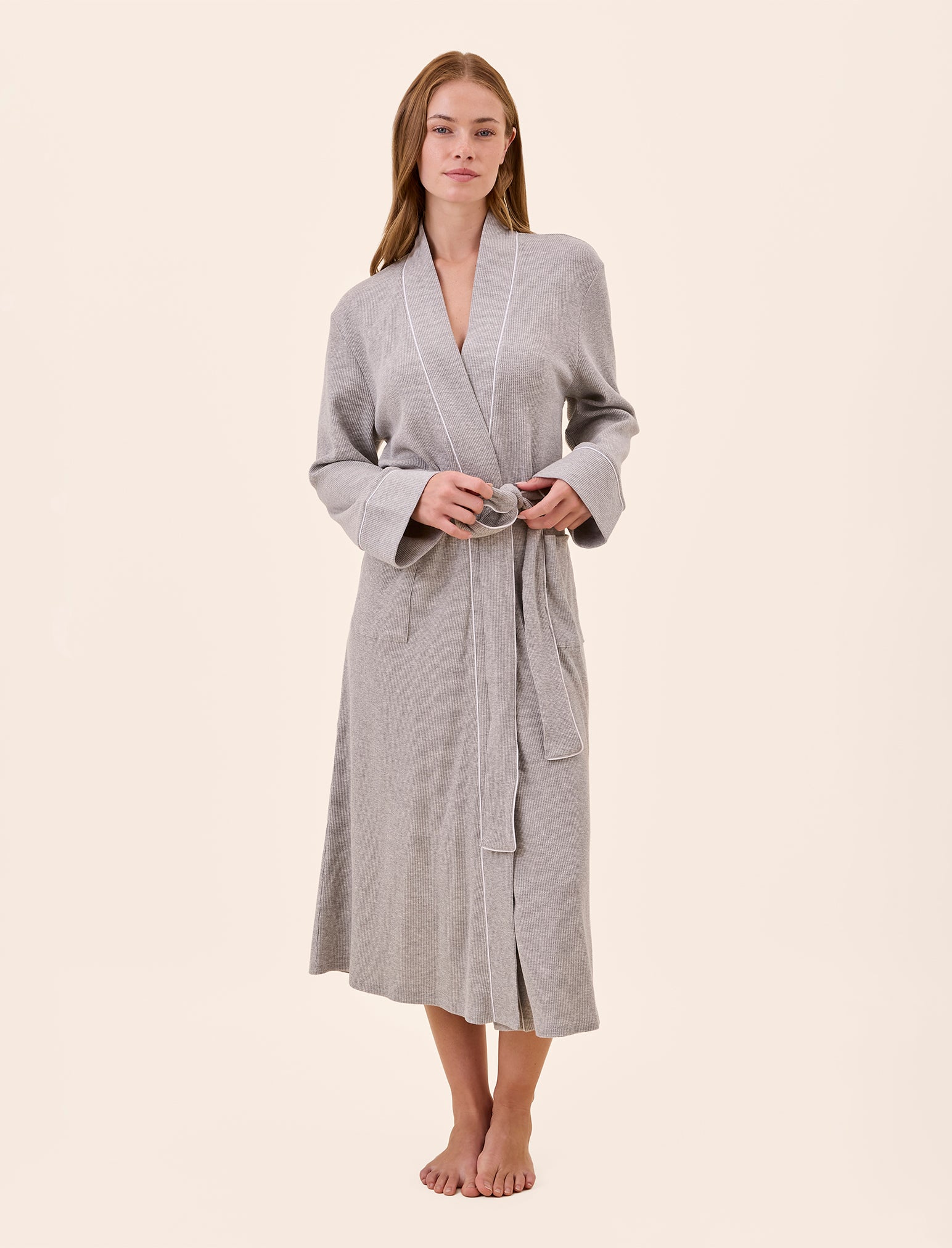Claire Cotton Waffle Maxi Robe