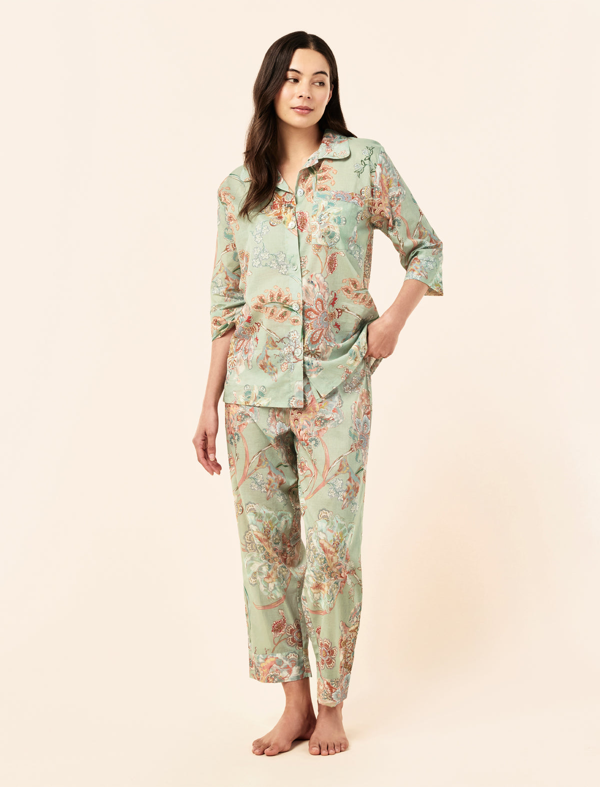 Sakura wearing the Coco Crop PJ Set